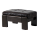 Vintage mid century footstool ottoman in dark brown leather by Harry de Groot for Leolux, 1970s