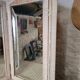 Rattan chest of drawers 80s and its mirror