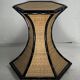 Table d'appoint en rotin et bambou de style Régence en palmier côtier, France, années 1970