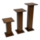Set of 3 vintage wooden plant stands
