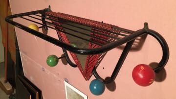 Vintage wall coat holder