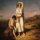 Great 19th century French painting, Hagar and Ishmael