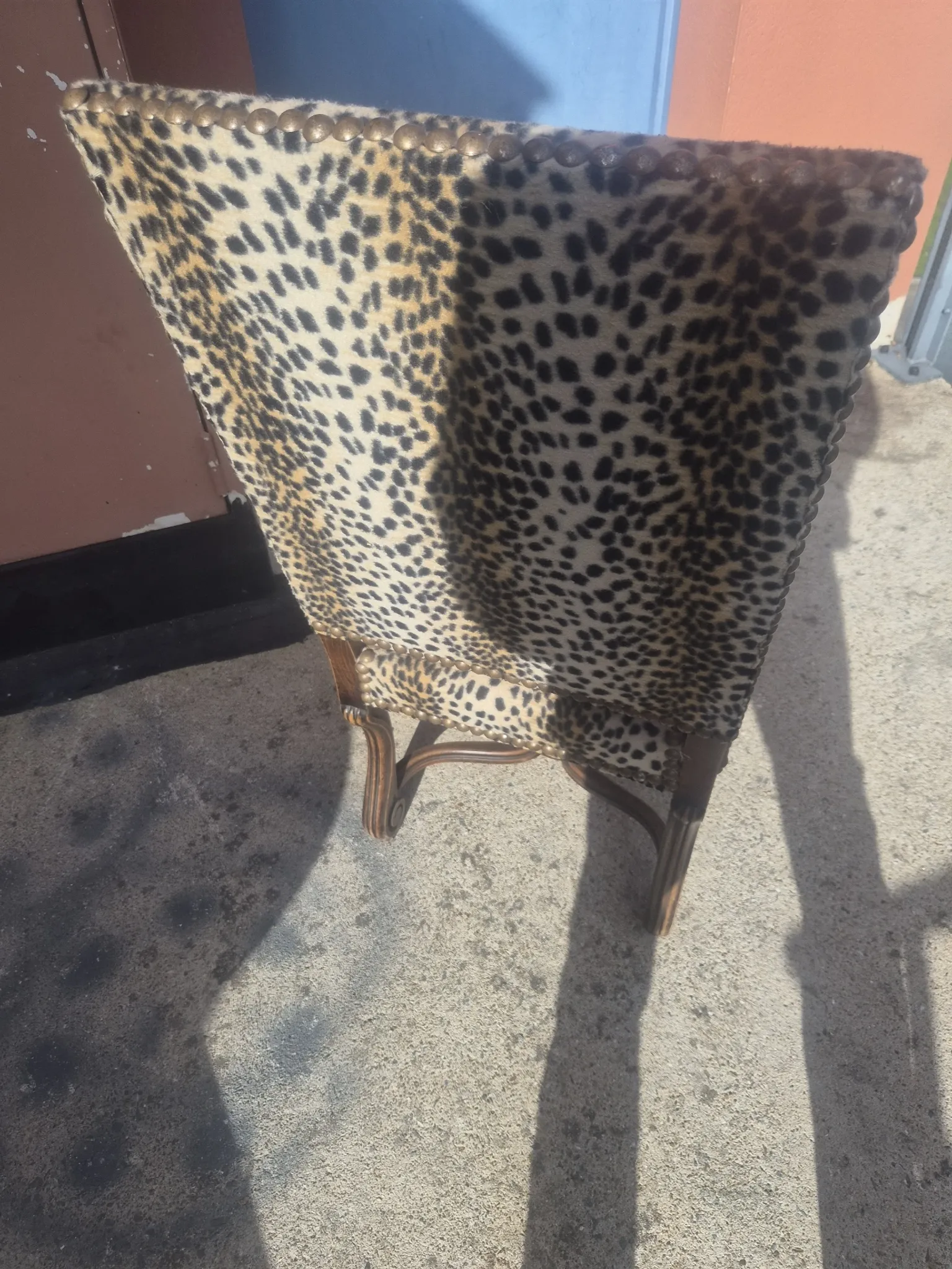 Vintage leopard armchair