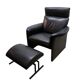 Fauteuil en cuir COR avec repose-pieds