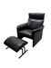 Fauteuil en cuir COR avec repose-pieds