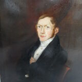 Portrait ancien sur panneau