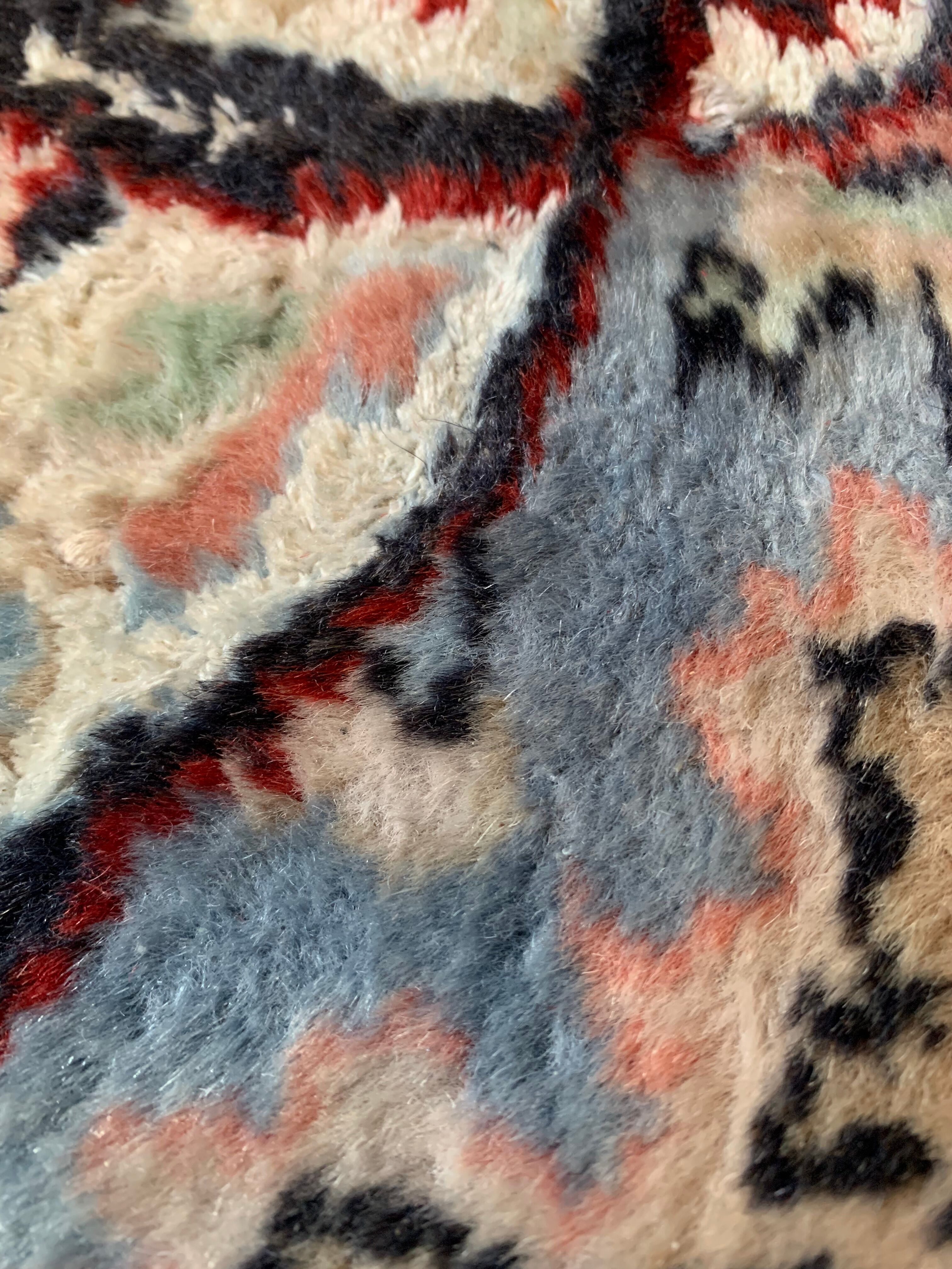 Iranian silk carpet handmade 76x131cm