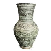 Patinated terracotta vase in ancient Greek style, 20th century.