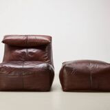 Early Bambole Lounge Chair + Ottoman by Mario Bellini for C&B Italia 1972