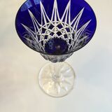 Set of six St. Louis crystal wine glasses