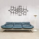 Midcentury vintage 3-seater leather sofa