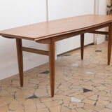 Scandinavian coffee table spindle feet