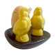 Set salt pepper mustard ceramic 60s