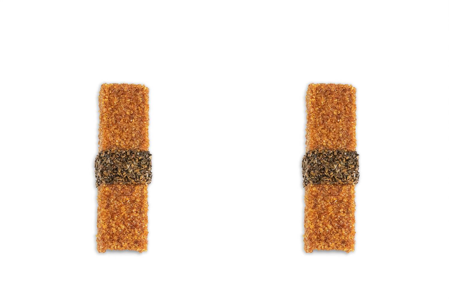 Pair of "Honey" wall lights in amazonite and amber. Contemporary work.