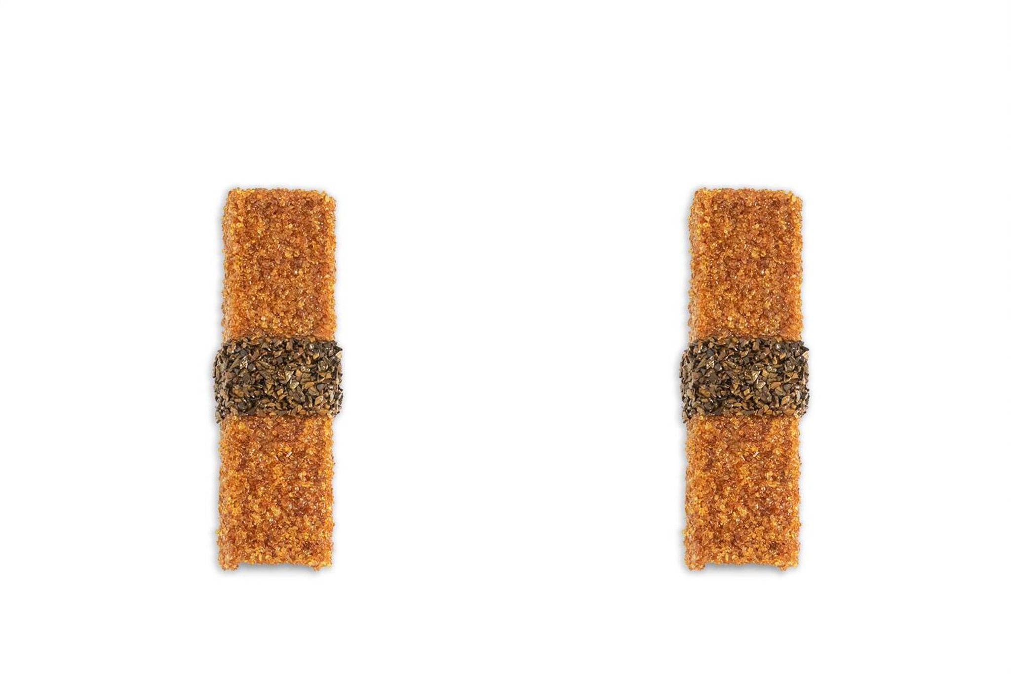 Pair of "Honey" wall lights in amazonite and amber. Contemporary work.