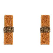 Pair of "Honey" wall lights in amazonite and amber. Contemporary work.