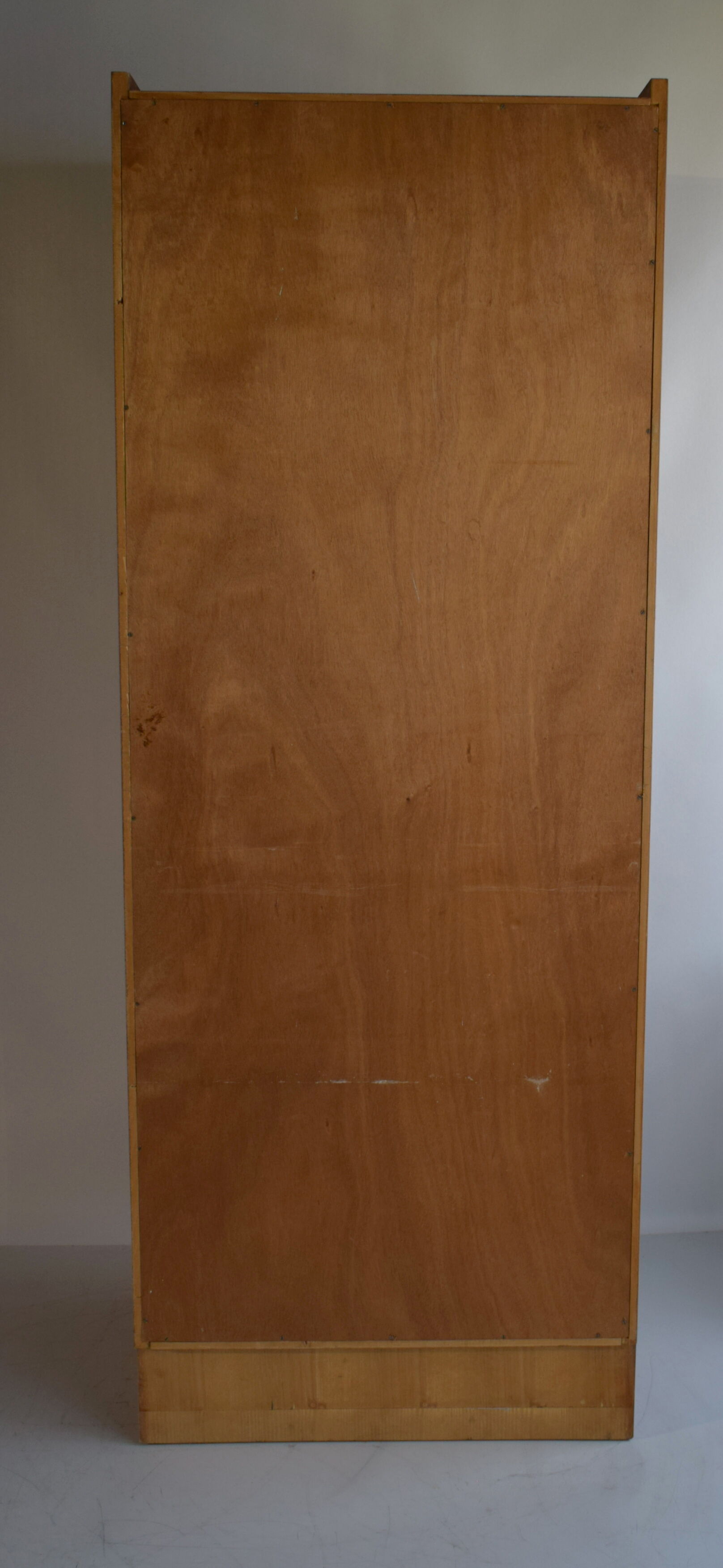 Parisian wardrobe in natural blond mahogany from the 1960s