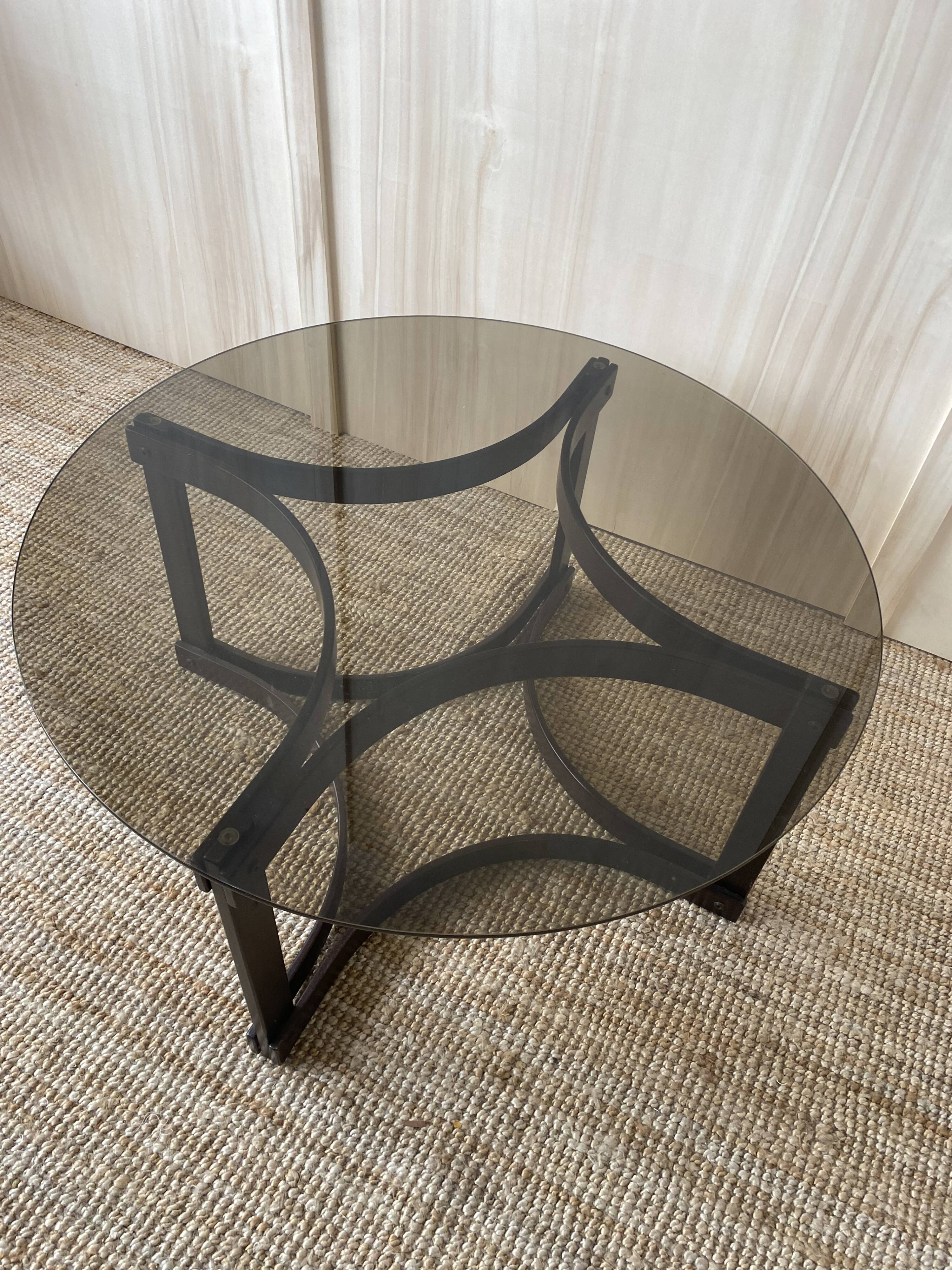Glass & wood coffee table - Ingmar Relling
