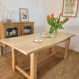 Solid wood farm table