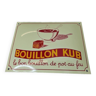 Plaque émaillée bouillon kub