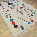 Tapis berbère coloré 249 x 153 cm