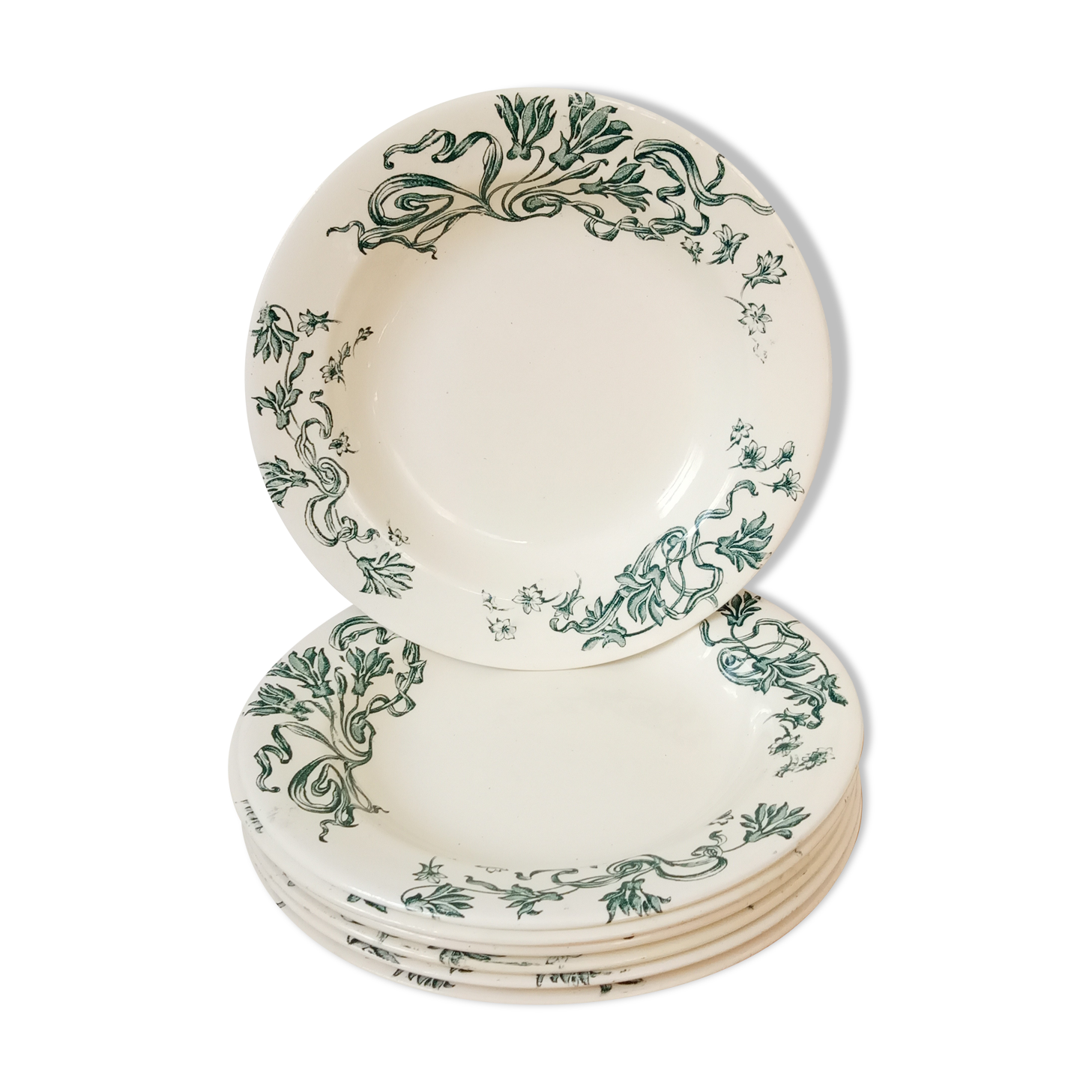 Lot de 7 assiettes creuses Salins en terre de fer