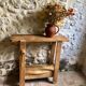 Restored antique wooden workbench