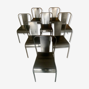 Set of 8 metal chairs