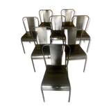 Set of 8 metal chairs