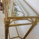 Golden metal console