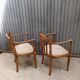 Upholstered armchair pair