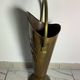 Vintage umbrella stands in solid brass and copper – Relief decoration