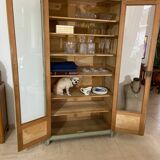 Glass-glazed Parisian wardrobe 1950