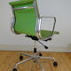 Charles Ray Eames EA 117 Office Chair Armchair in Green and Chrome Vitra