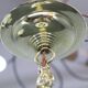 Pair of 1930s Peter Behrens Luzette pendants in opaline glass and brass