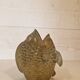 Vase poisson en laiton