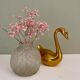Vintage art deco vase in frosted glass