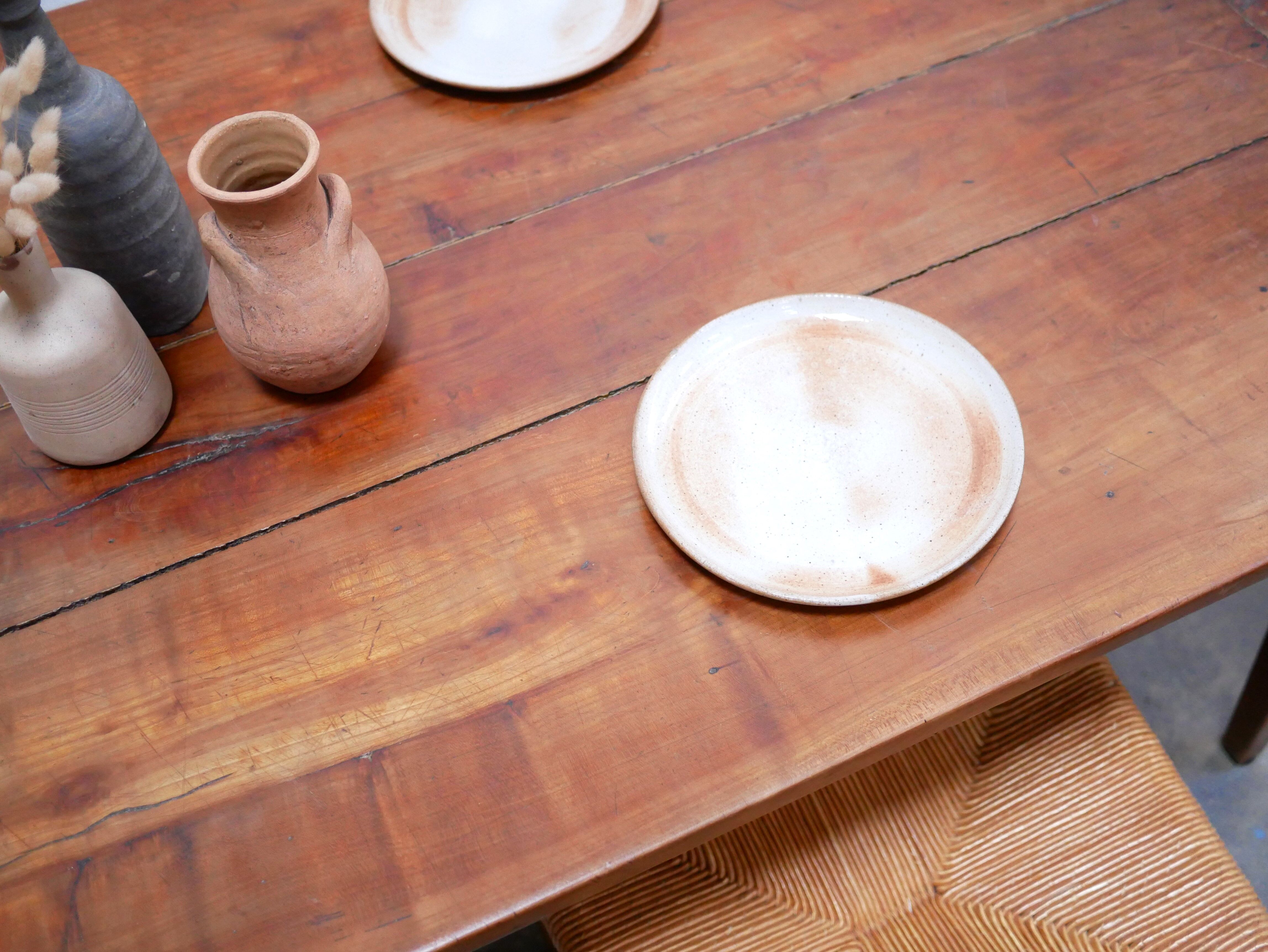 Vintage wooden farmhouse dining table