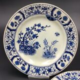 Sarreguemines U&C 2 Old Dessert Plates Faience Model DAMAS