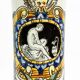 Cornet vase in fine earthenware from Gien, Renaissance decoration — late 19th century