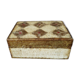Boite ancienne motif géométrique doré