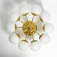 Beautiful 1960s Space Age brass ceiling lamp with 10 glass balls by Kaiser