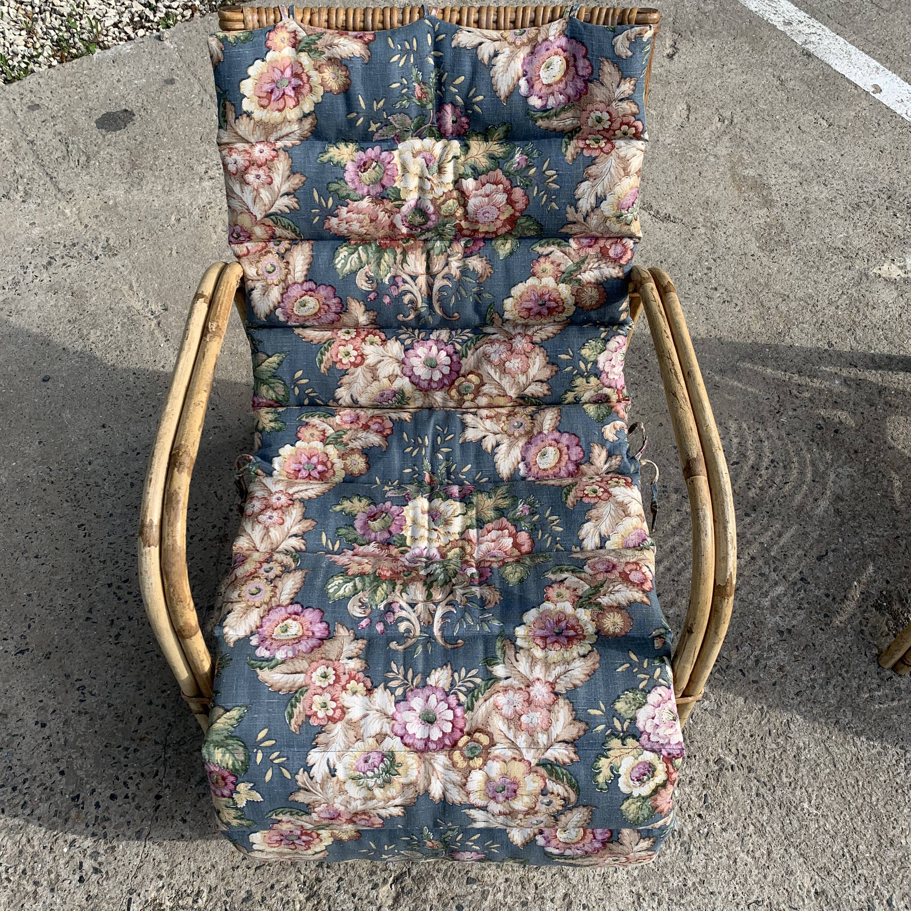 Lot de 3 fauteuils rotin Wengler