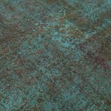 Handmade Oriental Decorative 1980s 243 cm x 350 cm Turquoise Wool Carpet