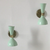 Paire appliques murale italienne style années 50