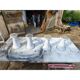 4 aluminium vases