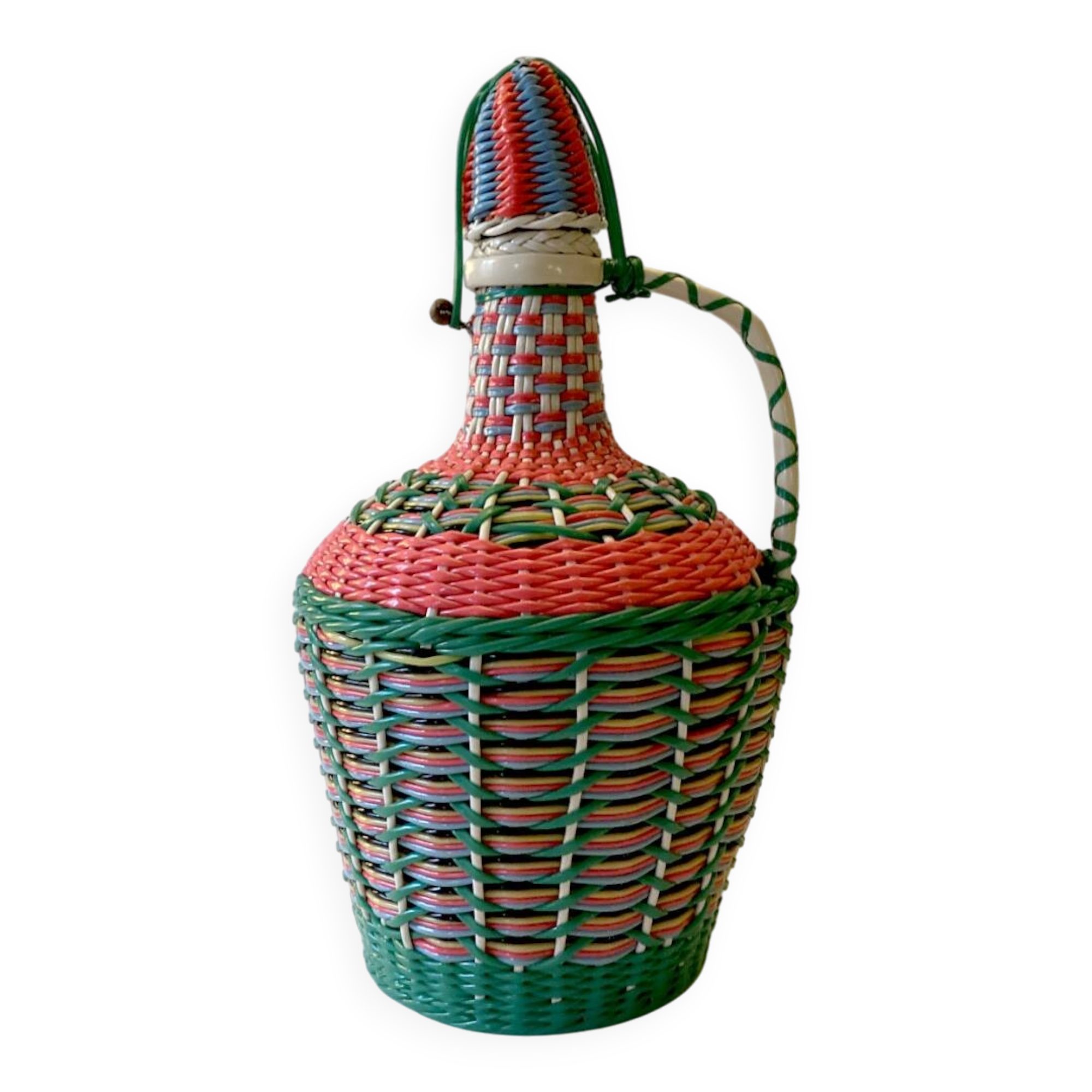 Scoubidou demijohn bottle