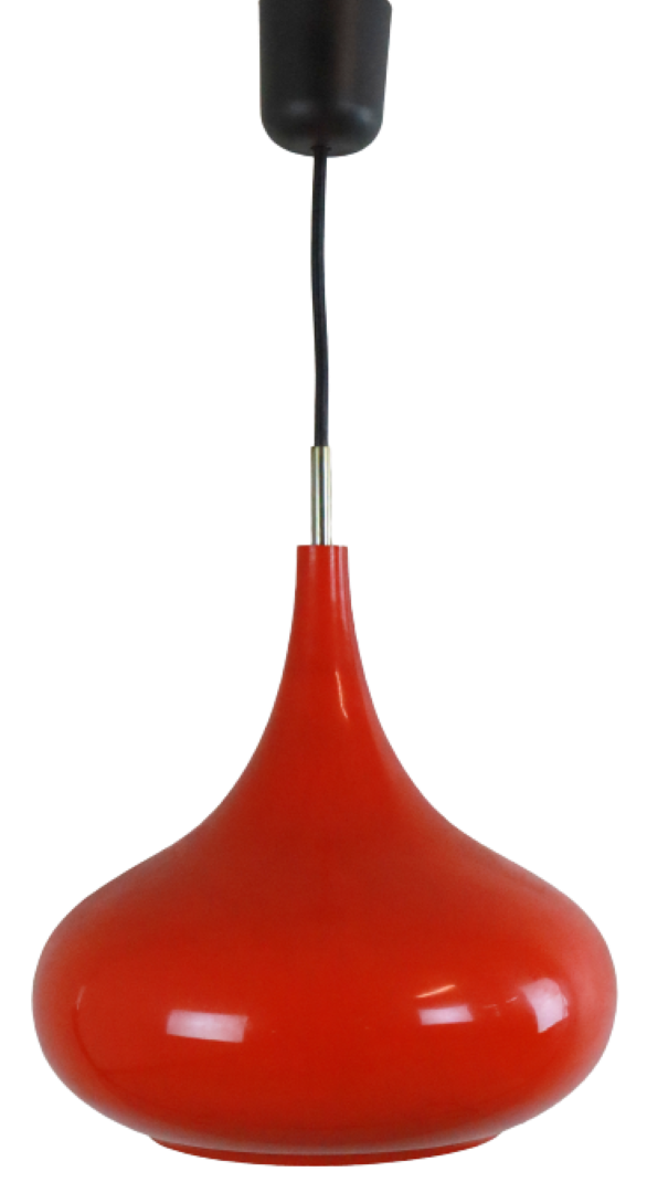 Glass pendant lamp orange