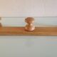 Patere en bois verni  à trois tetes style scandinave / vintage années 60-70