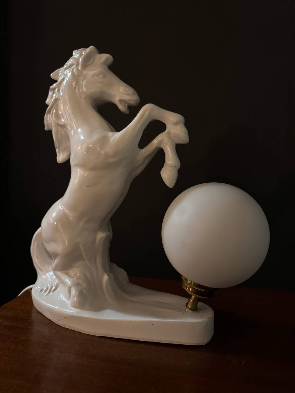 White horse lamp from the 1970s.